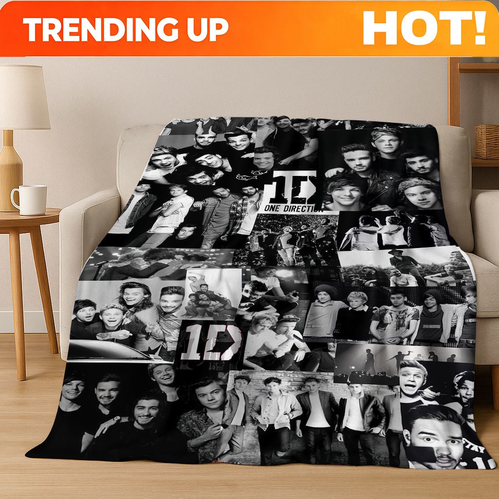 Home Textiles Direct - ปรับแต่งผ้าห่มฟลานเนล 3D 1D Rock-One-Direction Combinatio, ผ้าห่มนุ่มสบายสำหรับบ้าน