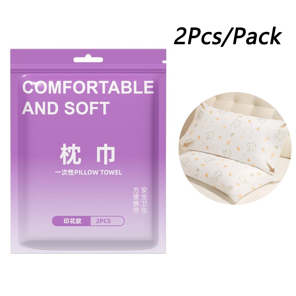 Home Textiles Premium - 2 ชิ้น/แพ็ค ปลอกหมอนแบบใช้แล้วทิ้ง คุณภาพพรีเมียม หนานุ่ม ระบายอากาศได้ดี